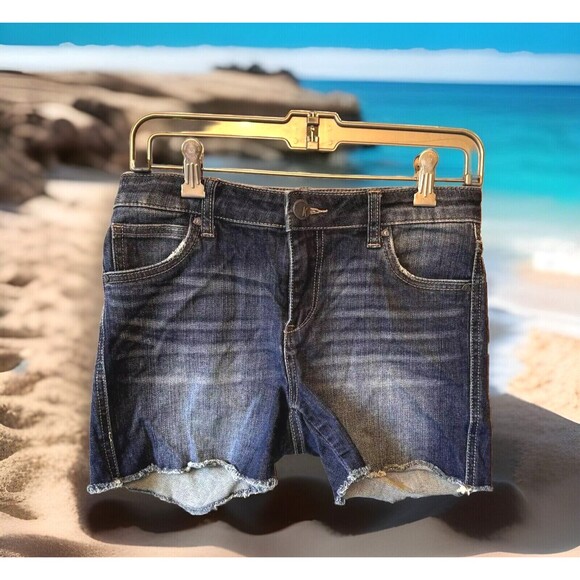 KUT from the KLOTH SHORTS Jeans Womens 0 Gidget Fray Denim 4” Inseam - Picture 1 of 16